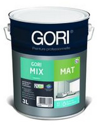 Peinture acrylique GORIMIX Murs et plafonds finition mat blanc calibré 3L