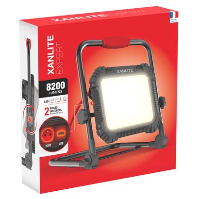 Projecteur de Chantier LED filaire tête Pivotante 100W 8000