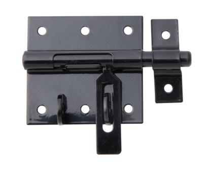 VERROU BOX PORTE CADENAS NOIR ET GACHE ATTACHEE 70 -100