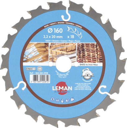 Lame scie circulaire chantier Ø235 alésage 30 - Leman