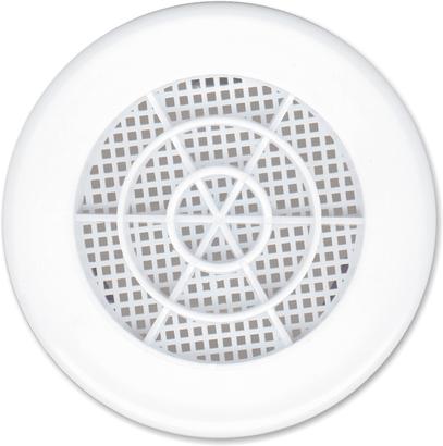 Grille concentrique Ø80MM blanche aluminium avec moustiquaire (A/M) - Autogyre