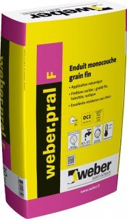MONOCOUCHES PROJETES LOURDS WEBER.PRAL F 30KG BLANC KAOLIN 500