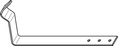 Crochet équerre pour gouttière pose chevron Nantais - Relevé 10CM