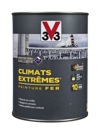 PEINTURE FER CLIMATS EXTREMES - BRILLANT NOIR RAL 9005 1.5 L