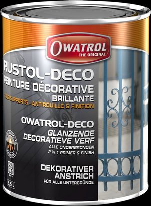 Peinture glycéro RUSTOL-DECO Intérieur - Extérieur anti-rouille brillant marron 2.5 L