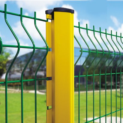 POTEAU AXIS HAUTEUR 2,50M JAUNE RAL 2018 SPECIAL CLOTURE TOUT FAIRE