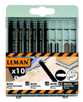 Assortiment 10 lames scie sauteuse - Leman