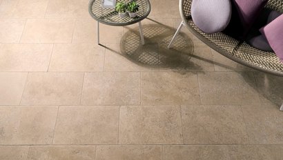 Carrelage sol extérieur AQUITAINE Grip Rectifié 60x60cm ép.20mm Beige