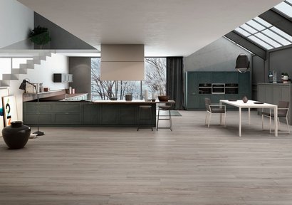 Carrelage sol intérieur NINSBA 23x120cm ép.9,7mm Rectifié Beige