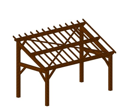 CARPORT K5 1 PENTE 30 16 M²