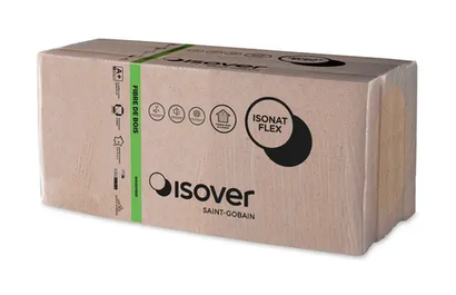 Fibres de bois flexible pour l'isolation par l'intérieur ép.40MM - ISONAT FLEX 40 - R. 1.05m².K/W 