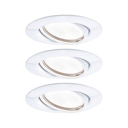 Spot encastré Base orient 20° Ø90MM GU10 x3 4,5W 350lm 3000K métal blanc 230V