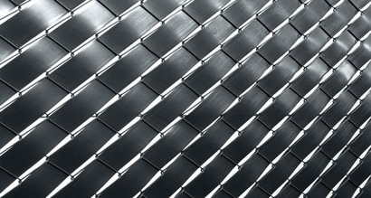 Bande d'occultation souple à tresser Gris -  48 mm de large - rouleau de 60 ml à découper + 100 clips 