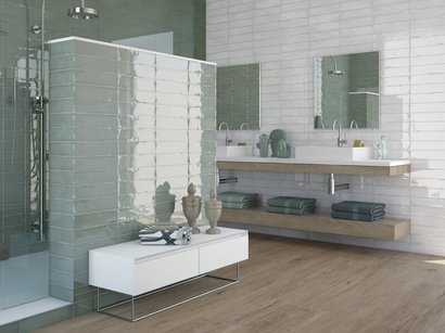 Carrelage mural faïence COLONIAL 7,5x30cm ép.8,6mm - Jade Brillo