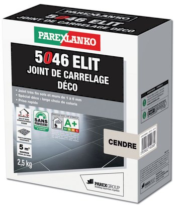 Joint carrelage ELIT fin décoratif mur et sol CG2 W cendre 2,5kg (5046)