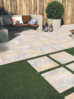 Carrelage sol extérieur GMP100 60x60cm ép.20mm - Rectifié - Pierre