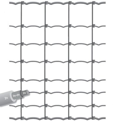 Grillage noué GALVAFIELD Ht 1,40 m Galva - Fil 1,7/2 mm - Rouleau 50 ml
