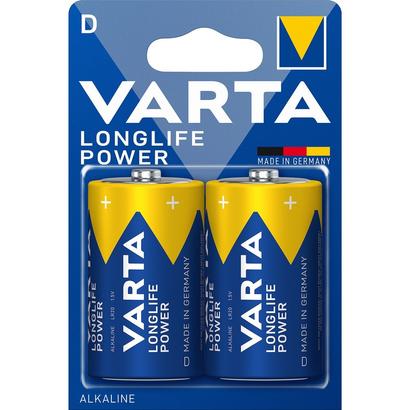 Pile Alcaline VARTA  Longlife Power  D/LR20 - Lot de 2 unités