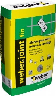 MORTIER LSN WEBER.JOINT FIN GRIS CIMENT 10KG