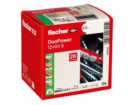 CHEVILLE DUOPOWER S D12X60 AVEC TIREFOND BOITE 10