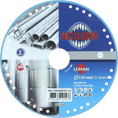 Disque diamant metal Ø125 alésage 22,23 - Leman