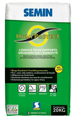 Enduit en poudre contre l'humidité HUMI'PROTECT sac 20 kg
