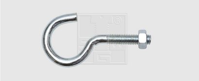 CROCHET A VISSER FIL. MET. ZINGUE 8 X 100 mm ECROU - P/2