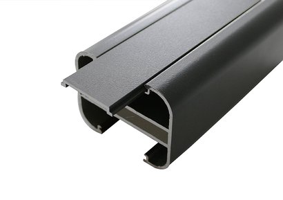 Glissière verticale pour poteau Alu H21 - 15x25mm Ht.2,30m - Gris mat