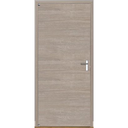 Porte réversible Alvéolaire RENOVE PORTE VERONE Fin de chantier - Taupe - Serrure PDDT  - 204x73cm 