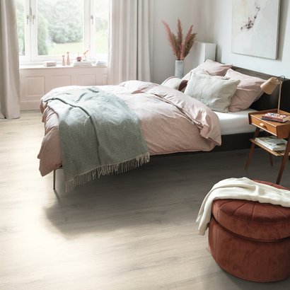 Sol stratifié classic - 8MM CLASSE 32 - 1292 x 193MM Bords Droits EPL038 Chêne Craie