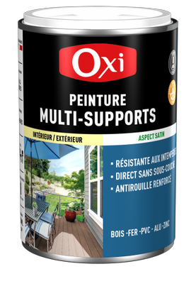 Peinture Multi Supports TOP3+ OXI - Rouge Vif Ral 3020 Satiné - Pot de 250ml