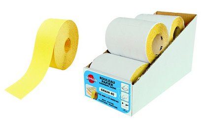 ROULEAU PAPIER 120 MM X 25 ML GR 120 CORINDON JAUNE