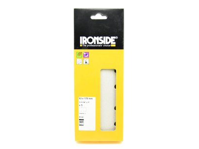 Patins abrasifs Velcro à trou 93 x 178MM - GR120 - Lot de 5 pièces - Ironside