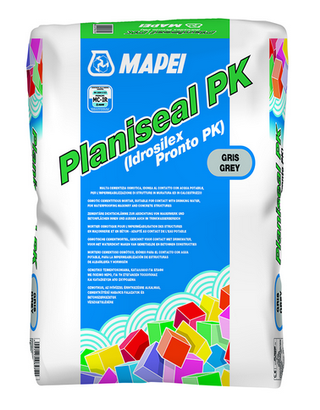 Enduit mince d’imperméabilisation et de cuvelage - PLANISEAL PK Gris - Sac de 25kg