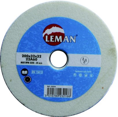 MEULE TOURET VITRIFIEE CORINDON BLANCHE 125X20X20 FINITION GRAIN 60