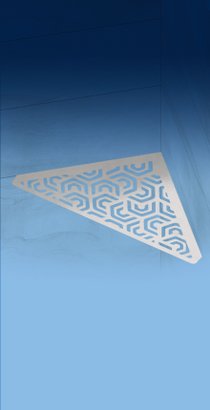 Tablette de douche - TI SHELF PENTA - sans rebord - 20 x 20 x 28 cm - Triangle inox - TSE PM1