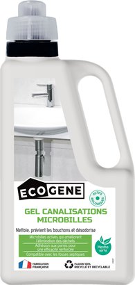 Gel entretien canalisations microbilles ecogene 1 l 