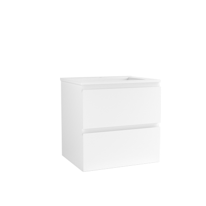 Ensemble meuble + plan vasque COME Blanc – Larg. 61 x Ht. 62 x Prof. 46 cm.
