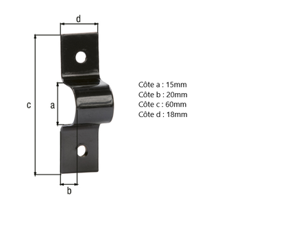 GACHE ACIER NOIRE 15 X 18 - 20 PIECES