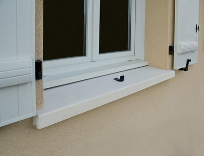 Appui de fenêtre béton TRADITION blanc tradition - long. 120 cm x larg. 34 cm x ep. 5 cm