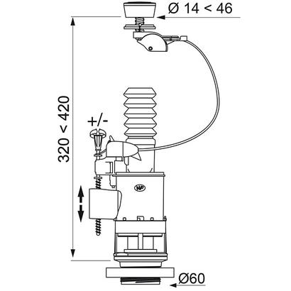 Mécanisme nf a cable 3/6l compact mw2 - Wirquin