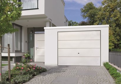 Porte de garage basculante débordante 2000 x 2375MM - BLANC