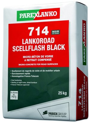 Micro-béton de voirie 714 LANKOROAD SCELLFLASH NOIR 25kg