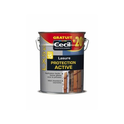 LASURE LX 515 PROTECTION ACTIVE INCOLORE 5 L ET 1 L GRATUIT