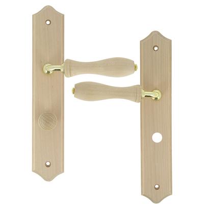 Ensemble de poignées / plaque bois CDDC à Condamnation - DINO Brut