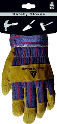 Gants de Manutention - DOCKER - Basique - Toile/ Cuir- T.10