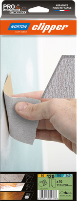 Feuilles Papier Anti-encrassant spéciale Platre & Enduits 115x280 G120  - Lot de 10