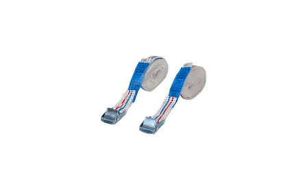 Lot de 2 Cames à griffe ceinturon Lg : 2.50m - LC 250 daN - Larg. 25mm - BLEU-BLANC-ROUGE 