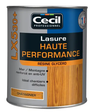 Lasure Haute Performance LX530+ - Châtaignier - Pot de 1L