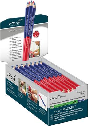 Crayon marquage pica double bleu et rouge - Pica
